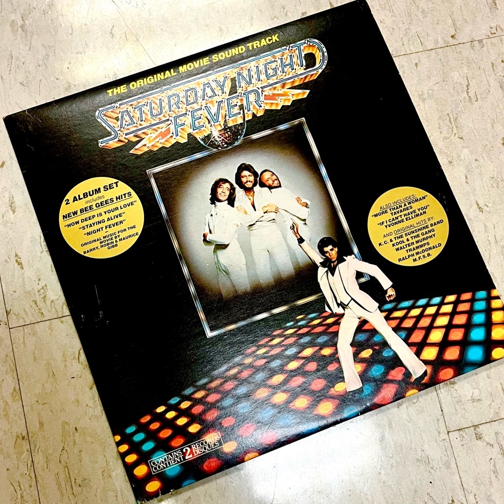 Vintage Saturday Night Fever double Vinyl LP record set